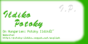 ildiko potoky business card